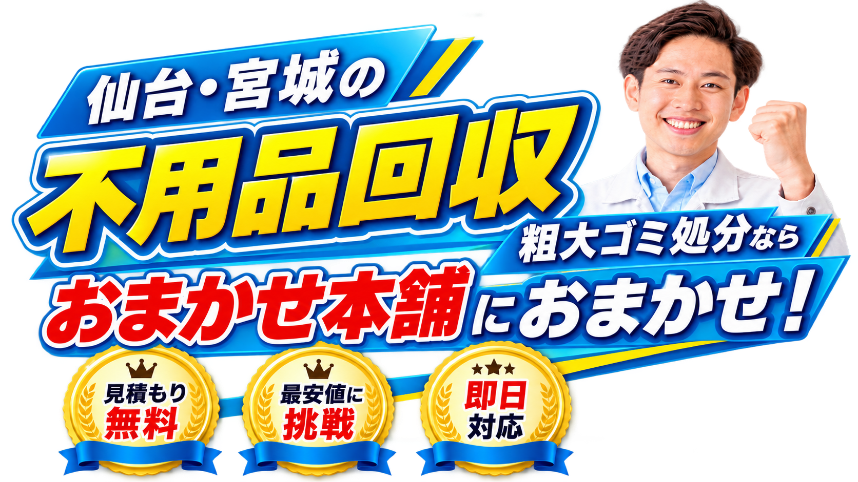 仙台・宮城の不用品回収・粗大ゴミ処分ならおまかせ本舗におまかせ!